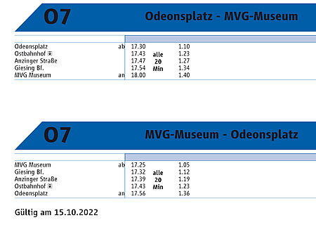 Omnibus Club Fahrplan LNDMM