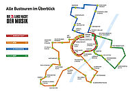 Gesamtbusplan Lange Nacht der Musik stilisiert dargestellt