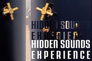 Auf den sich öffnenden Tresortüren steht der Titel Hidden Sounds Experience